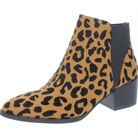 Chinese Laundry Finn Leopard Ankle Boots - 8.5 - Picture 1 of 8